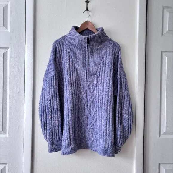 Sundance Sycamore Quarter Zip Cable Knit Sweater - Picture 2 of 4